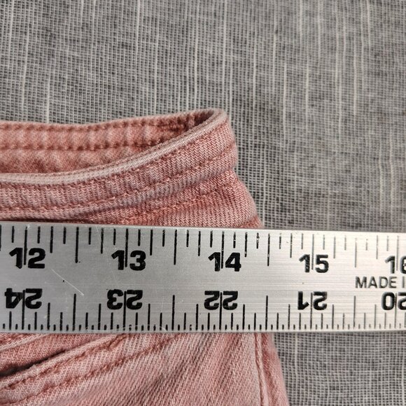 Faherty Harbor Jeans Womens Size 29 High Rise Wide Leg Ankle Rose Clay Pink - Picture 3 of 12